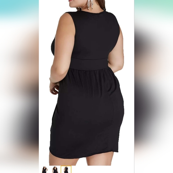 Amazon black sleeveless dress size L - Picture 3 of 4